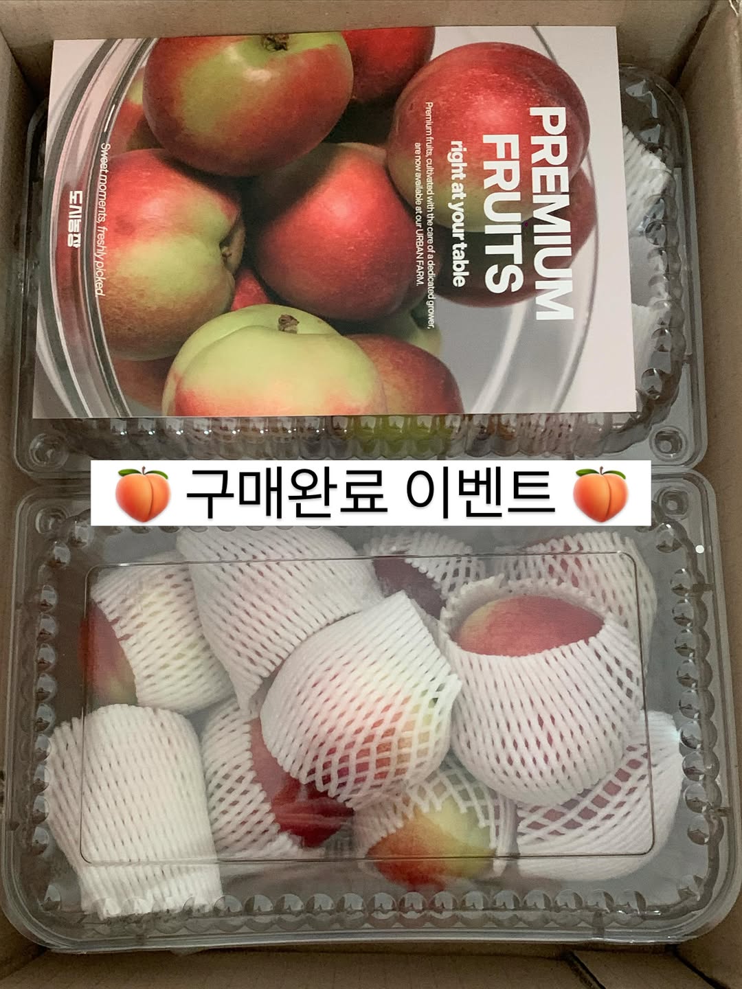 신비복숭아 구매완료 이벤트