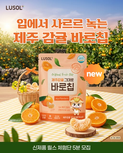 제주감귤 바로칩 체험단 모집