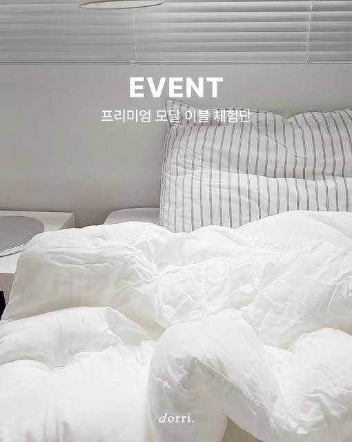 프리미엄 모달이불 체험단 모집