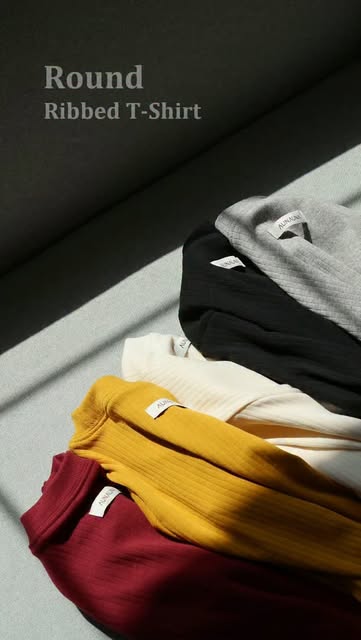 라운드 골지 티셔츠 증정